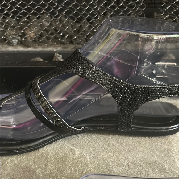 Madeline Black Sandals with Metallic Embellishments - Picture 5 of 6